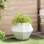 Taimekast valge 75 x 75 x 60 cm teras