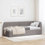 Nurga voodiraam Pruunikashall 80 x 200 cm kangas
