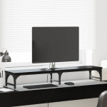 Monitori alus Must tamm 105 x 23 x 15,5 cm Tehispuit