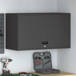 Garage'i seina kapp must 90 x 40 x 53 cm pulberkattega teras