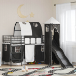 Laste Lofti Voodiraam Must 90 x 190 cm Metall