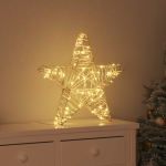 3d t&auml;ht koos 50 led-iga soe valge 55 x 52.5 x 9 cm rotang