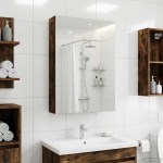 Vannitoa peeglikapp uksega Suitsetatud tamm 40 x 10,5 x 60,5 cm