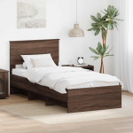 Voodi raam peaga pruun tamme 80 x 200 cm tehispuit