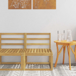 V&auml;ljas Keskmine Diivan Tugev akatsiapuu Valge 59 x 63 x 73 cm