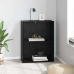 Raamatukapp Must tamm 60 x 30 x 76.5 cm Tehispuit