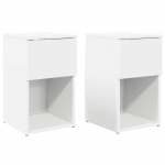 Voodikapp 2 pcs Valge 29 x 31,5 x 49 cm Tehispuit