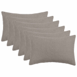 Diivanipadi 6 tk HEERLEN helehall 40 x 60 cm boucl&eacute;