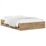 Voodiraam ladustamisega Artisan tamm 120 x 200 cm Tehispuit