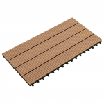 Terrassiplaat 6 tk Pruun 60 x 30 cm Puitplastik