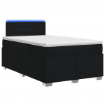 Vedruvoodi madratsiga LED-ribadega Must 120 x 190 cm kangas