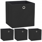 Mittekootud kangast hoiukastid 4 tk 32 x 32 x 32 cm must