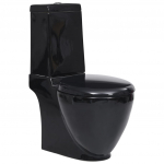 Keraamiline wc pott tagumise veevooluga, must