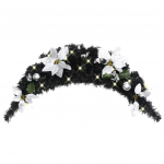 J&otilde;ulukaar LED-tuledega, must, 90 cm, pvc