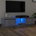 Telerialus LED-tuledega, betoonhall, 140 x 40 x 35,5 cm