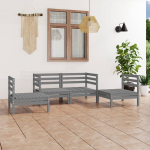 4-osaline aiadiivanikomplekt, hall, t&auml;ism&auml;nnipuit