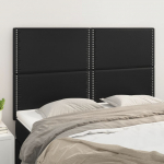 Voodipeatsid 4 tk, must, 72x5x78/88 cm, kangas