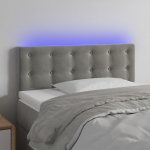 LED-voodipeats, helehall, 90x5x78/88 cm, samet