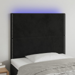 LED-voodipeats, must, 90x5x118/128 cm, samet