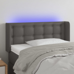 LED-voodipeats, hall, 83x16x78/88 cm, kunstnahk