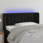 LED-voodipeats, must, 93x16x78/88 cm, samet