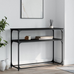 Konsoollaud, must, 100x35,5x75 cm, tehispuit