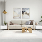 Diivanilauad 2tk, valge, 50 x 46 x 35cm, tehispuit