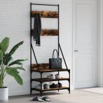 Riidenagi koos kingariiuliga, suitsutatud tamm 70 x 40 x 184 cm