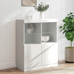 Puhvetkapp LED-tuledega, valge, 81 x 37 x 100 cm