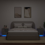 &Ouml;&ouml;kapid LED-valgustusega 2 tk, betoonhall, tehispuit