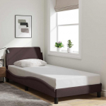 Voodiraam Dover Tumepruun 90x190 cm kangas
