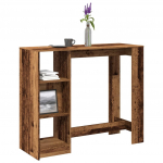 Baarilaud riiulitega, vana puit, 124x46x103,5 cm, tehispuit