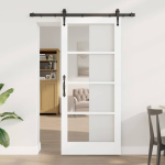 Liuguks valge 86 x 198.5 cm puit ja metall