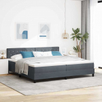 Kontinentaalvoodi madratsi ja peatsiga tumehall 200 x 200 cm samet
