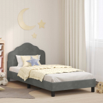 Laste voodiraam peatoega peaga Tumehall 90 x 200 cm Samet