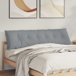 Seljatugi padi helehall 180 x 19 x 50 cm kangas