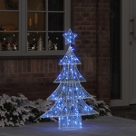 J&otilde;ulupuu koos 100 led-iga sinine 120 cm akr&uuml;&uuml;l