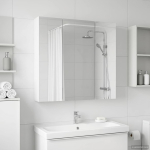 Vannitoa peeglikapp jaoks Valge 70 x 14,5 x 70 cm Tehispuit