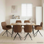 P&ouml;&ouml;rlevad Toiduainete Toolid 6 pcs Kunstsuede nahk Pruun