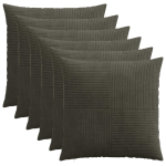 Diivanipadi 6 tk ALMELO antratsiit 70 x 70 cm manchester