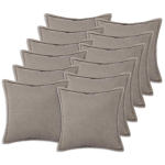 Diivanipadi 12 tk HOUTEN helehall 50 x 50 cm boucl&eacute;