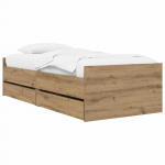 Voodiraam ladustamisega Artisan tamm 80 x 200 cm Tehispuit