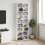CD kapp Valge 65 x 23,5 x 175 cm Tehispuit