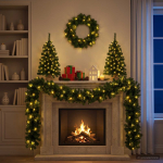 Mini j&otilde;ulupuu komplekt 60 cm 125 LED-i Soe valge PVC Roheline
