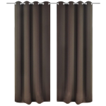 Pimendavad kardinad 2 tk metall&ouml;&ouml;sidega 135 x 175 cm, pruun