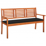 3-kohaline aiapink padjaga 150 cm, eukal&uuml;ptipuit