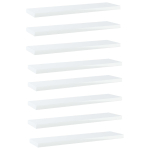 Riiuliplaadid 8 tk, valge, 40x10x1,5 cm, puitlaastplaat