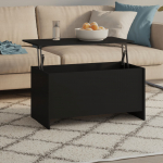 Diivanilaud, must, 102x55,5x52,5cm, tehispuit