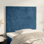 Voodipeatsid 2 tk, tumesinine, 90x5x78/88 cm, samet