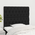 Voodipeatsid 2 tk, must, 90x7x78/88 cm, kangas